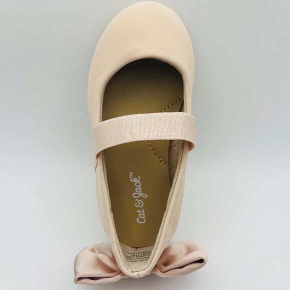 Toddler Girls' Joi Slip On Ballet Flats Pink Bow Back Elastic Strap Cat & Jack - Picture 5 of 6
